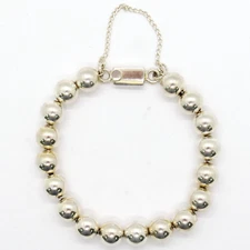 Vintage Silpada India Sterling Silver .925 Ball Beaded Chain Extender Bracelet