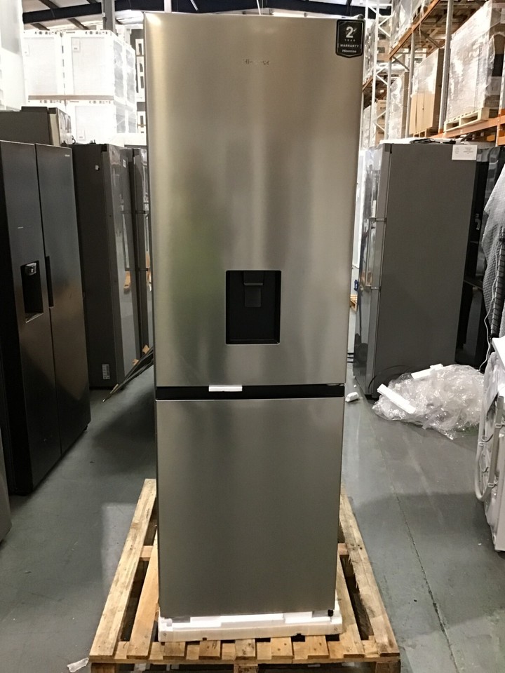 Hisense RB390N4WCE 60cm Free Standing Fridge Freezer Stainless Steel E