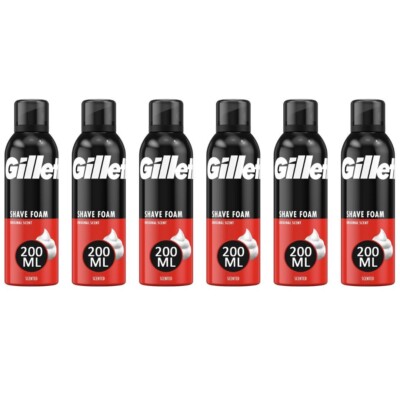 Gillette Normal Regular Basic Foam Mousse 200 ml/6er Pack