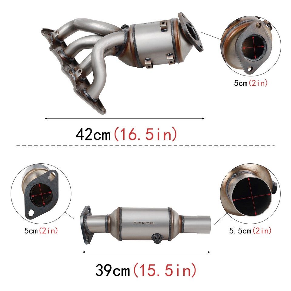 For 20122019 KIA SOUL 1.6L Exhaust Manifold Catalytic Converters Front