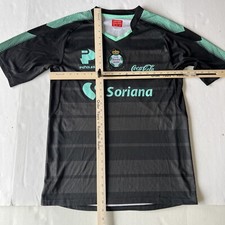 Club Santos Laguna Soccer Football Jersey Soriana Black Green Men's S #14 Gael