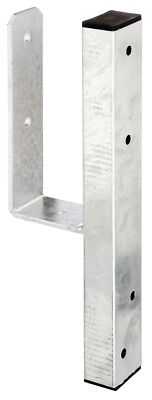 Alberts U-Pfostenträger L-Randsteine Holzpfosten Anker feuerverzinkt 6x9.1x41cm