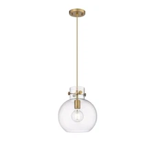 Innovations Newton Sphere 1-Lt 10" Cord Pendant, BB/CG - 410-1PM-BB-G410-10CL