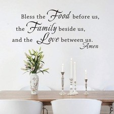 Kitchen Wall Decals Family Wall Decor Kitchen Stickers Prayer Quotes Dining R...
