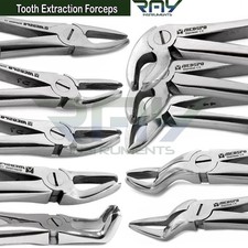Dental Tooth Extraction Forceps Upper  Lower Molar Extracting Surgical Pliers
