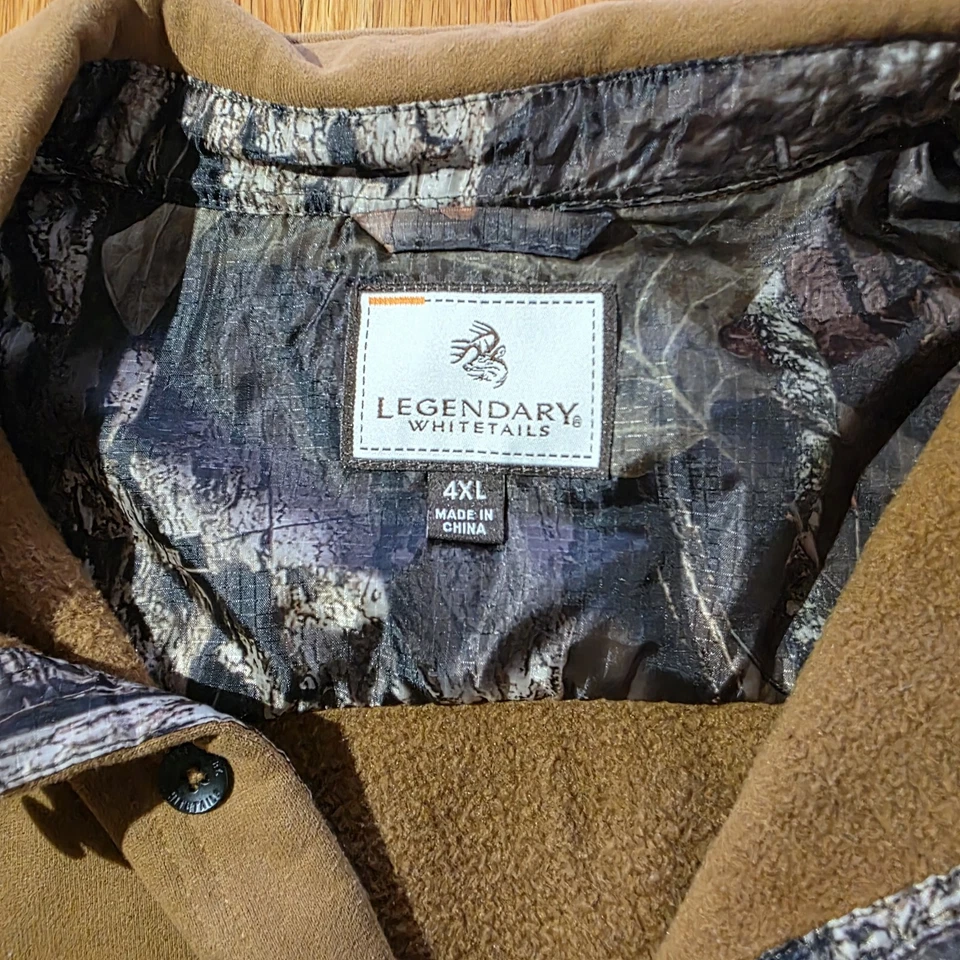Legendary Whitetails Fleece Jacket Big Woods Shacket Men's 4XL Heavyweight  - Image 3 of 4