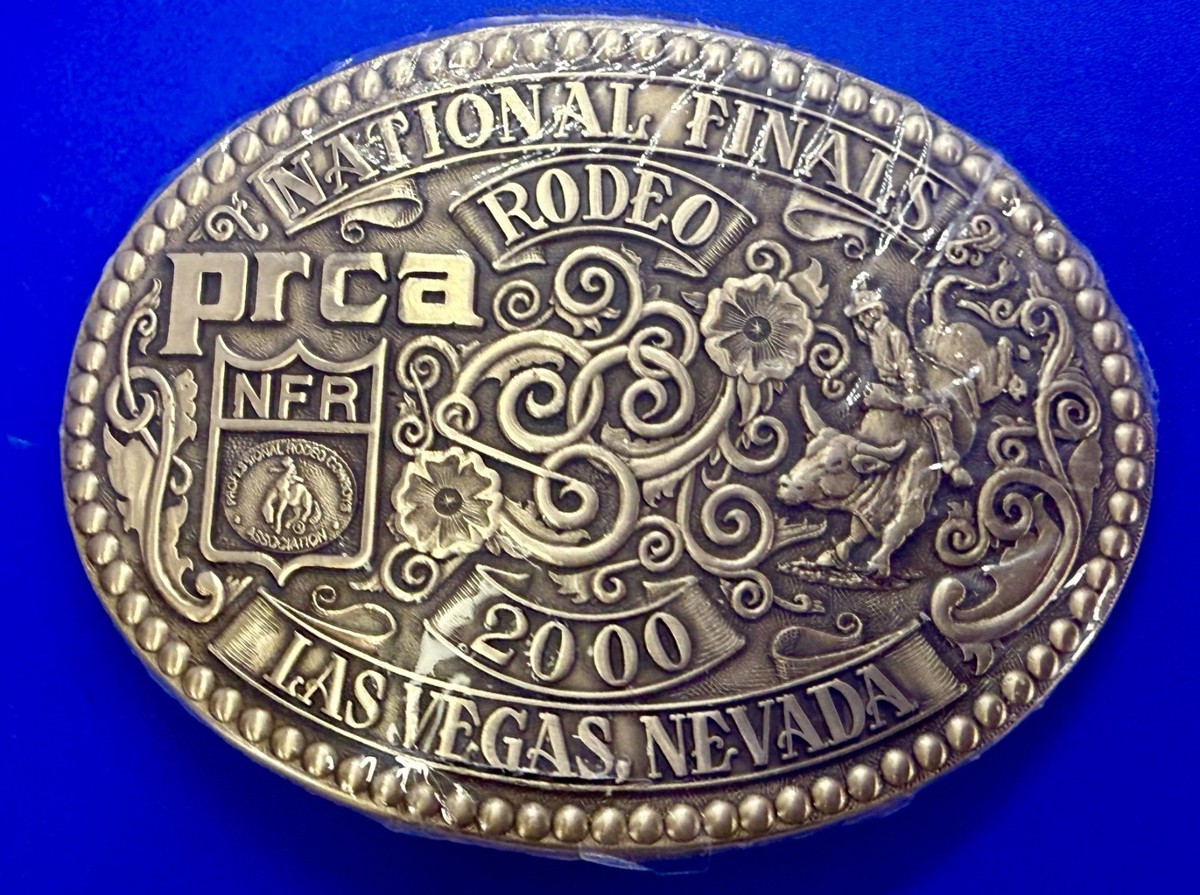 Nfr Belt Buckle 2000 2000 Wrangler NFR Rodeo PRCA Vegas Montana