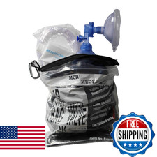 MCR Medical CPR Training Bag Valve Mask BVM Adult/Child in Mesh Bag BVM-3081
