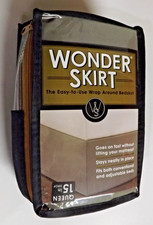 Taupe Queen Wonder Skirt 15" Drop -Easy Wrap Around Bedskirt Split Corner Design