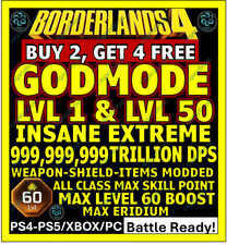 🔥BORDERLANDS 4✨WEAPONS MODDED LEVEL 1 ONE GEAR MODDED ✴️ GODMODE ✅PC-PS-XBOX✨