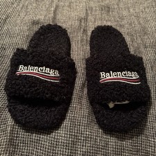 Black Balenciaga Slides Size 10