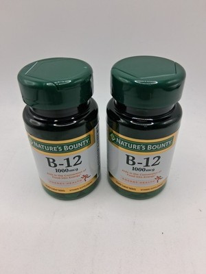 2x Natures Bounty Vitamin B-12 1000mcg Energy Metabolism Support 200tabs...