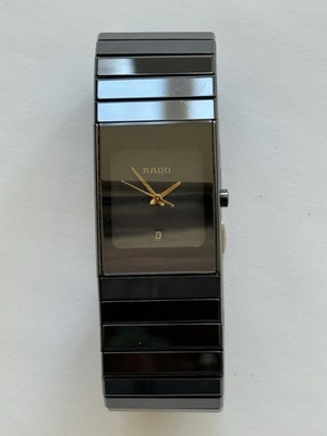 Rado Diastar Black Ceramic Quartz Watch 111.0348.3 30x23mm