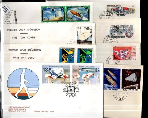 /// CYPRUS, CAF, MONTSERRAT, HUNGARY 1988 - 8 FDC - SPACE, BIRDS