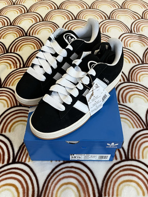adidas Originals Campus 00s Suede Black White Men s 10.5 Lifestyle Shoes HQ8708