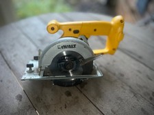 Dewalt tools used batteries case yellow cordless drill rotary drywall cut out