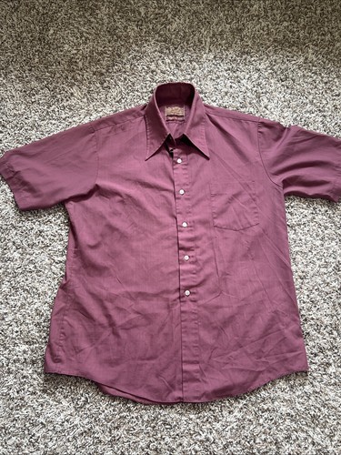 VINTAGE 70s SEARS KINGS ROAD POLY/COTTON DISCO SHIRT MENS LARGE