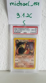 1. Edition Dark Charizard PSA 10 Team Rocket