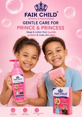 2pcs. Fair child natural skin moisturising and softening body lotion & 1 soap