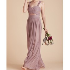 BIRDY GREY S Mauve Sweetheart Sleeveless Bridesmaid Elsye Maxi Dress NWT b27