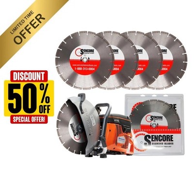 Husqvarna K770-14'' Concrete Saw+6 Blades+Free Ship, AMERICAN AUTHORIZED DEALER 
