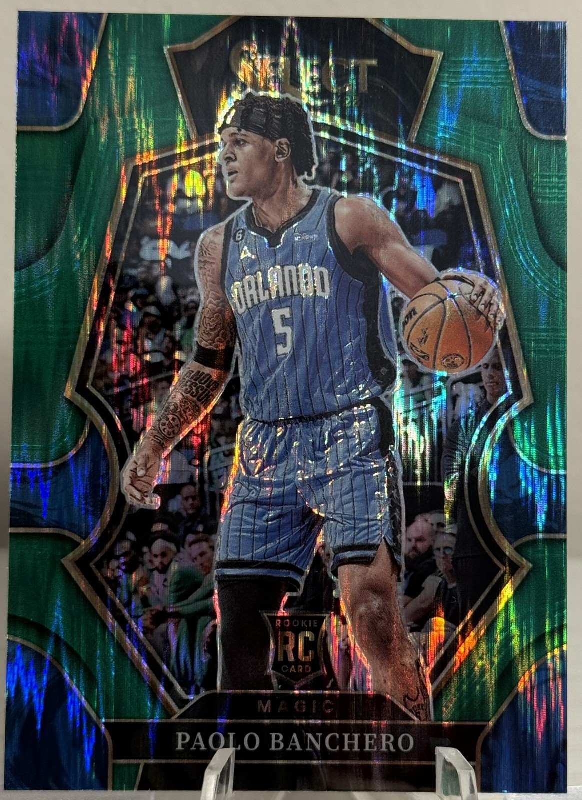 2022-23 Panini Select - Premier Level Rookie Paolo Banchero Green Shock Prizm RC