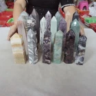 9.9LB 18Pcs A Set Of Natural Quartz Crystal Jasper Point Tower Polished Healing