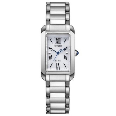 CITIZEN L EW5620-55A Eco-Drive Silver Rectangular Ladies Watch Square Japan
