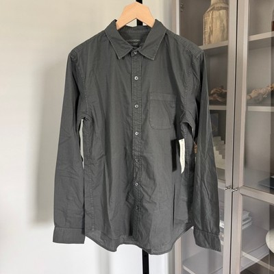 Outerknown S.E.A. Organic Cotton Long Sleeve Shirt S NEW Green Collar Button Up