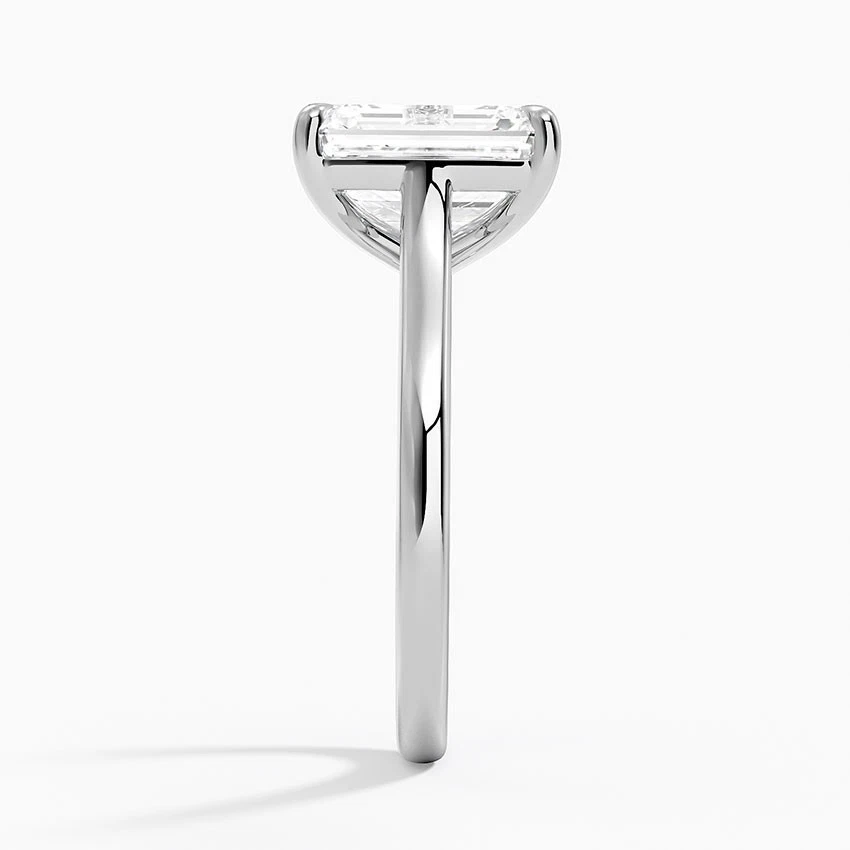 IGI Certified 3 Carat Emerald Lab Grown 2mm Provence Solitaire Ring In 14K Gold - Image 3 of 4