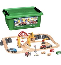 BRIO WORLD Cargo Railway Deluxe Set - 33097 - 54 Pieces -battery Powered