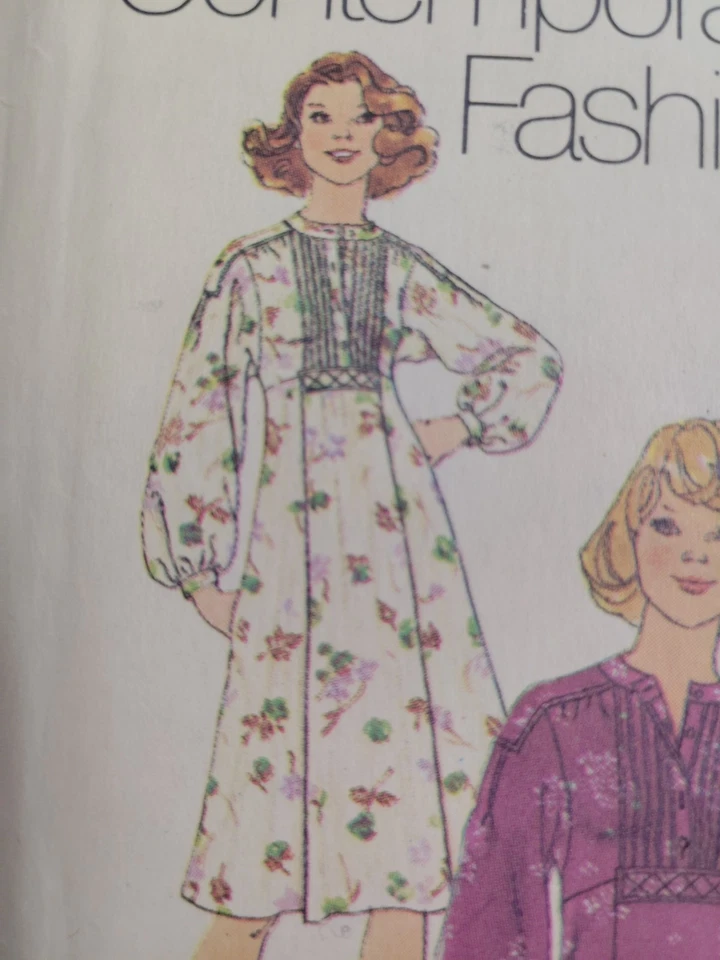 Gown Caftan Dress Tunic Top Pants 12 Simplicity 7371 Sewing Pattern Cut VTG - Image 3 of 4