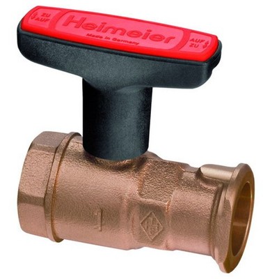 HEIMEIER Pumpen-Kugelhahn Globo P 1'' x 1'', Rotguss 0620-04.000