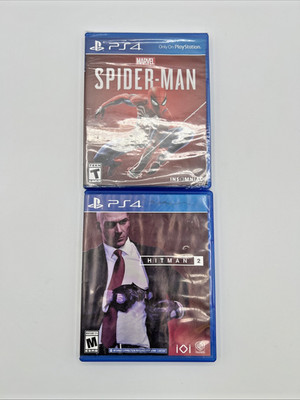 PS4 Marvel Spider-Man Game PlayStation 4 Spiderman NEW SEALED/Hitman 2 Game READ