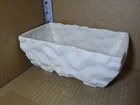 Vintage . McCoy Geometric Pottery White Rectangular Window Box Planter Flower #2