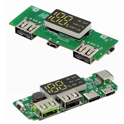 Efficient 18650 Battery Charging Module for DIY Mobile Power Projects 2.4A/2A 1A