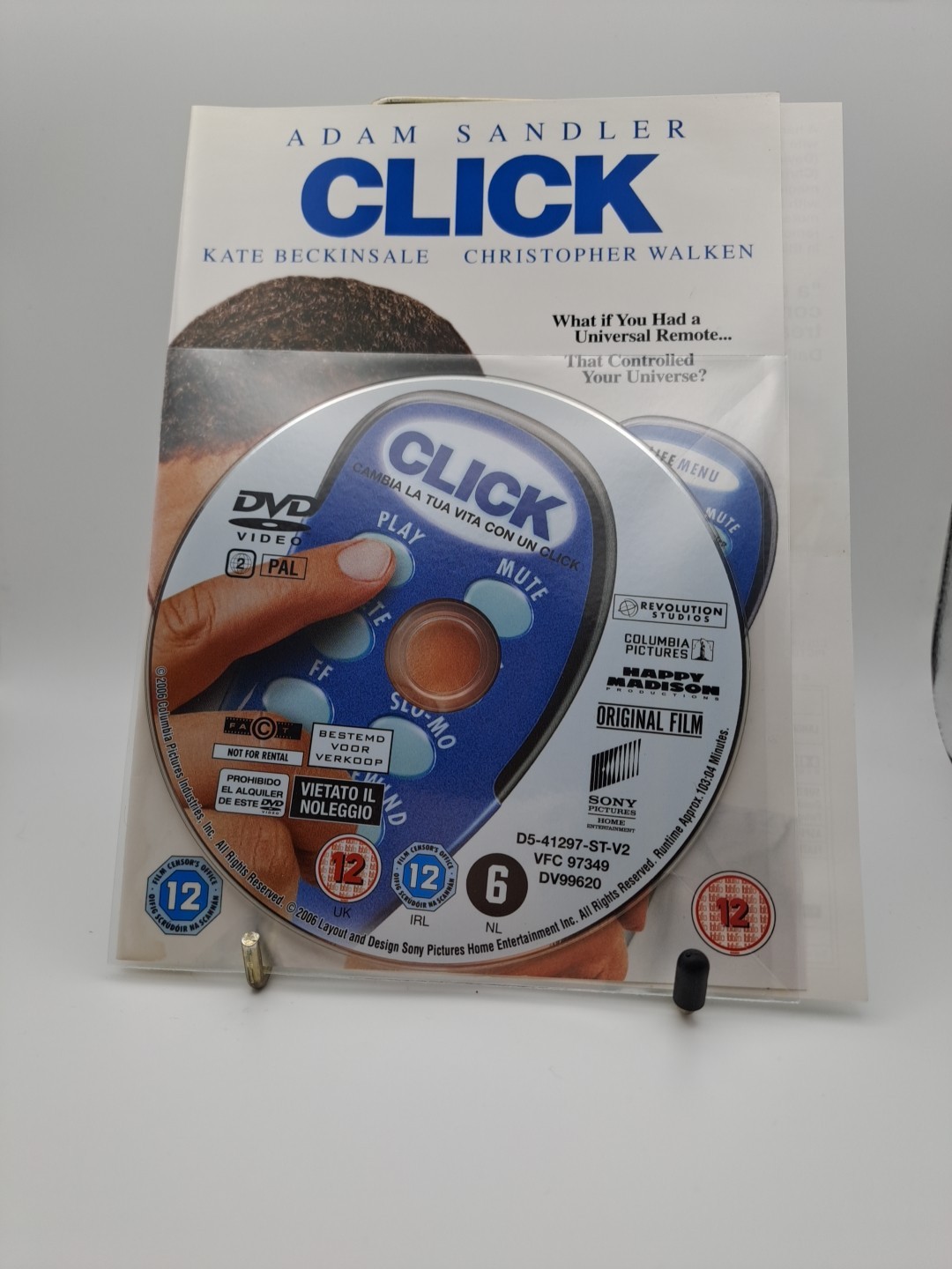 Click DVD Comedy (2007) Adam Sandler Disc And Paper Cover Only