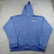 Vintage Walt Disney World Hoodie Mens XL Blue 2005 Zip Up Mickey Mouse 2000s