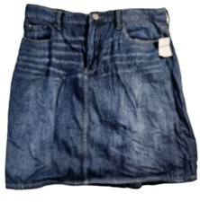 Gap 1969 Denim Jean Mini Skirt Size 32 T Tall Blue Dark Wash