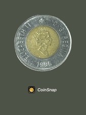 1996 Canada 2 Dollar Queen Elizabeth II Bi-Metallic Polar Bear 