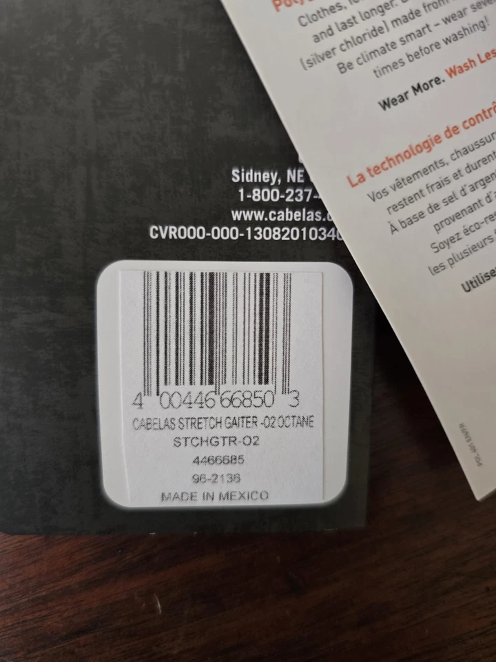 Cabela's Stretch Neck Gaiter Polygiene Odor Control o2 Octane Camo NWT - Image 4 of 4