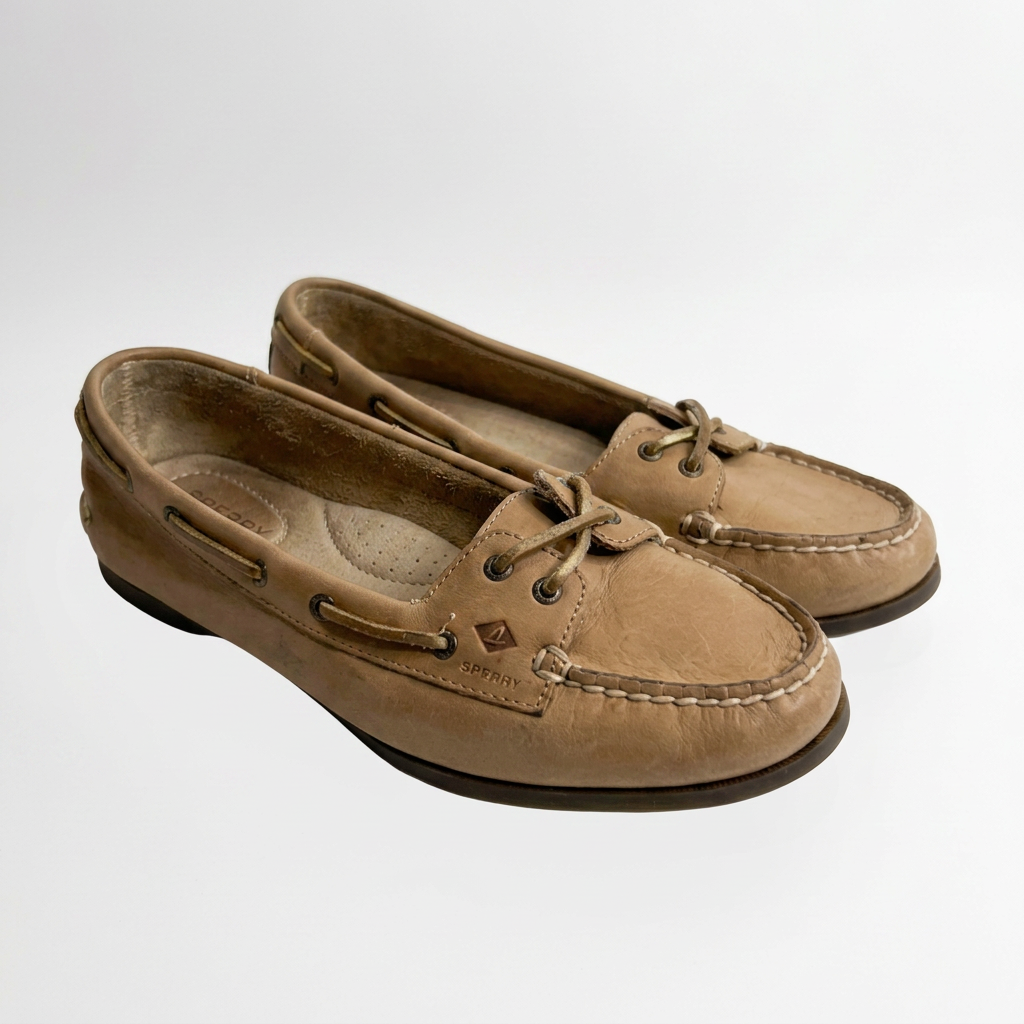 Sperry Top-Sider Angelfish Boat Shoes – Tan Leather, Size 8.5 Women’s