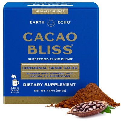 Cacao Bliss Cacao Powder Ceremonial Grade Organic Raw MCT Oil Turmeric