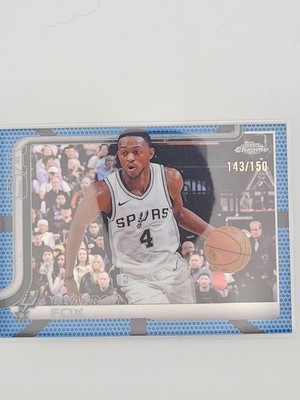 De'Aaron Fox 2025-26 Topps Chrome #233 Blue Basketball Refractor /150