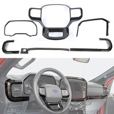 Black Wood Grain Full Set Interior Decoration Cover Trim For Ford F150 2021-2023 Black Wood Grain Full Set Interior Decoration Cover Trim For Ford F150 2021-2023