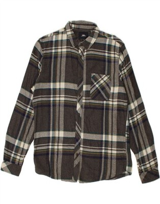 CLOCK HOUSE Mens Shirt Large Grey Check Cotton KV10