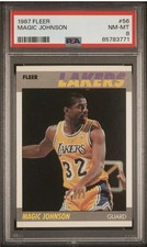 1987 Fleer #56 Magic Johnson PSA 8 Los Angeles Lakers Quantity Available