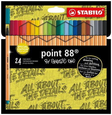 STABILO Fineliner point 88 'Snooze One', 24er Kartonetui