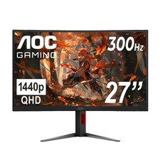 Gaming Monitor 27 Curved QHD 2560x1440 300Hz AOC CQ27G4ZH Adjustable 1500R 0.3ms