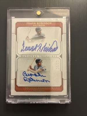 2019 Panini National Treasures Dual Signatures Brooks Robinson, Frank Robinson